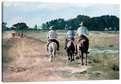On Horseback, 2010  Canvas Art Print