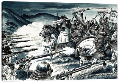 The battle of Nagashino in 1575 Canvas Art Print