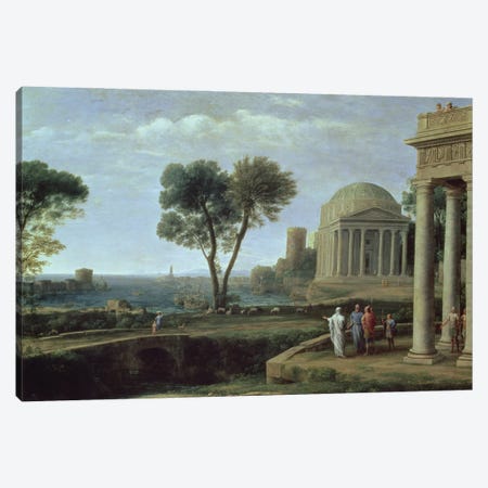 Landscape with Aeneas at Delos, 1672  Canvas Print #BMN994} by Claude Lorrain Art Print