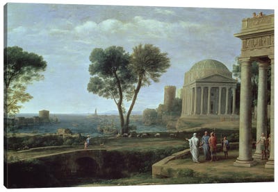 Landscape with Aeneas at Delos, 1672  Canvas Art Print