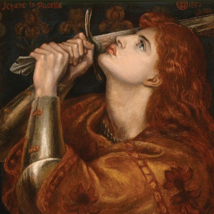 Joan of Arc, 1882  by Dante Gabriel Charles Rossetti wall art