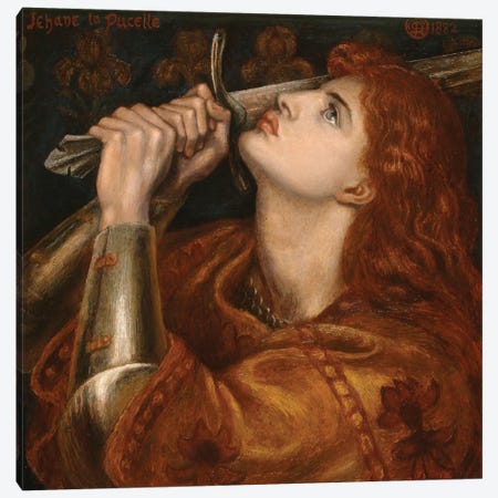 Joan of Arc, 1882  Canvas Print #BMN9956} by Dante Gabriel Charles Rossetti Canvas Artwork