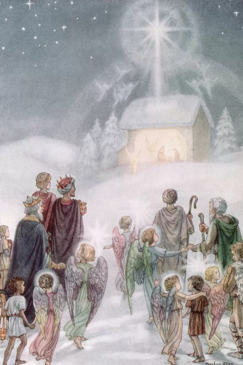 A Christmas Card from a watercolour by Daphne Allan wall art
