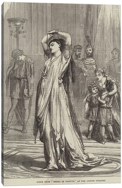 Scene from "Medea in Corinth," at the Lyceum Theatre  Canvas Art Print