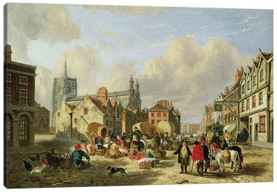 The Haymarket, Norwich, 1825  Canvas Art Print