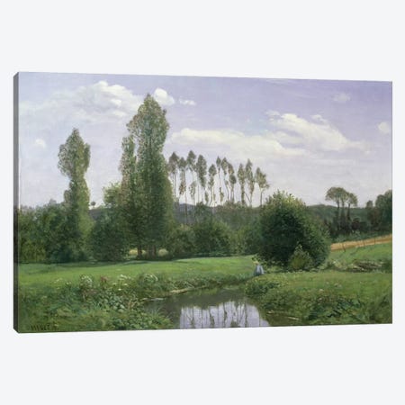 View at Rouelles, 1858 Canvas Print #BMN996} by Claude Monet Canvas Art Print
