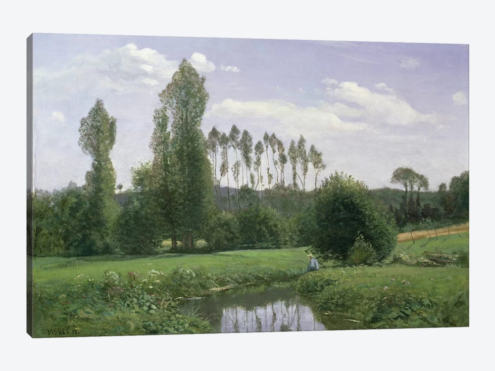 View at Rouelles, 1858 by Claude Monet 1-piece Canvas Artwork