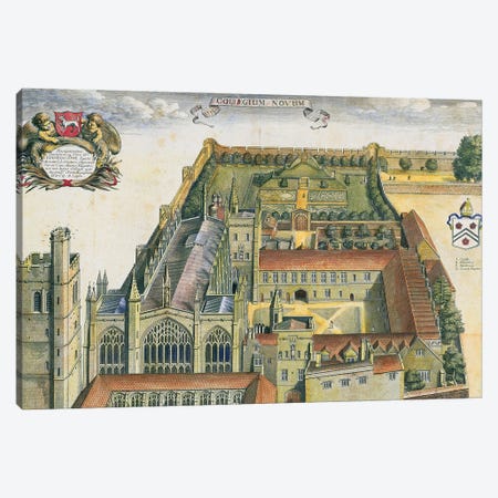 New College, Oxford, from 'Oxonia Illustrata', published 1675  Canvas Print #BMN9975} by David Loggan Canvas Art