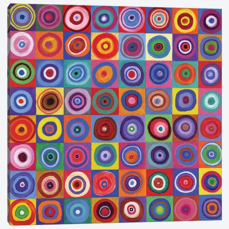 In Square Circle 64 after Kandinsky, 2012,  Canvas Print #BMN9979} by David Newton Canvas Art Print