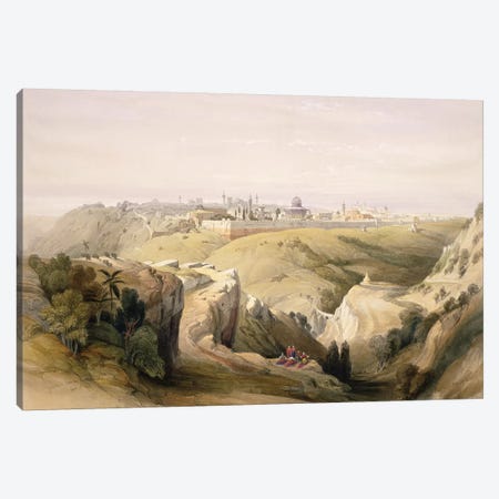 Jerusalem from the Mount of Olives, April 8th 1839, plate 6 from Volume I of 'The Holy Land'pub. 1842  Canvas Print #BMN9992} by David Roberts Art Print