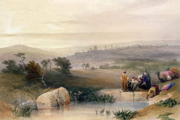 David Roberts: Jerusalem, April 1839, plate 22 from Volume I of 'The Holy Land' pub. 1842  by David Roberts