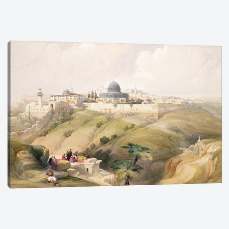 Jerusalem, April 9th 1839, plate 16 from Volume I of 'The Holy Land' pub. 1842  Canvas Print #BMN9994} by David Roberts Canvas Art