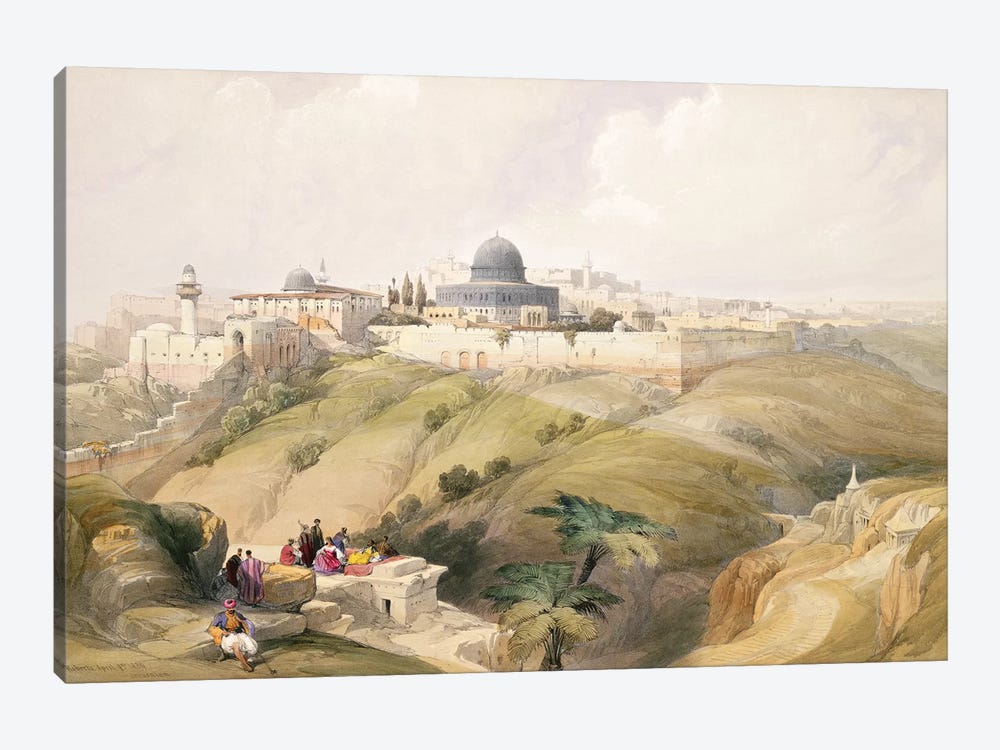 Jerusalem, April 9th 1839, plate 16 from Volume I of 'The Holy Land' pub. 1842  by David Roberts 1-piece Art Print