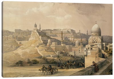 The Citadel of Cairo, Residence of Mehmet Ali, from "Egypt and Nubia", Vol.3, 1838  Canvas Art Print - Egypt Art