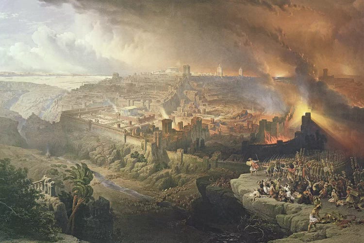 The Destruction of Jerusalem in 70 AD, engraved by Louis Haghe  