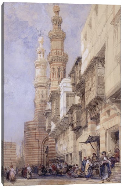The Gate of Metwaley, Cairo, 1838  Canvas Art Print - Egypt