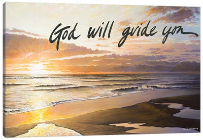 God Will Guide You Canvas Art Print - Scenic & Nature Typography