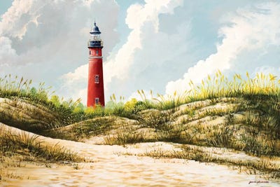 Lighthouse I by Bruce Nawrocke framed canvas print