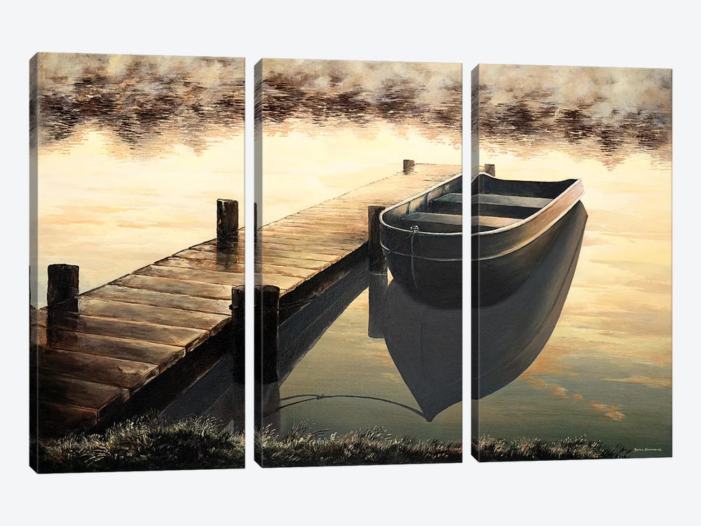 Quiet Morning by Bruce Nawrocke 3-piece Canvas Print
