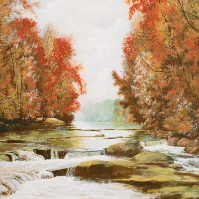 Autumn at Firemen's Park by Bruce Nawrocke metal wall art