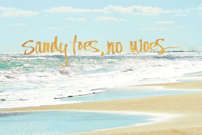 Sandy Toes, No Woes by Bruce Nawrocke framed canvas print