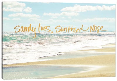 Sandy Toes, Sunkissed Nose Canvas Art Print - Happiness Art