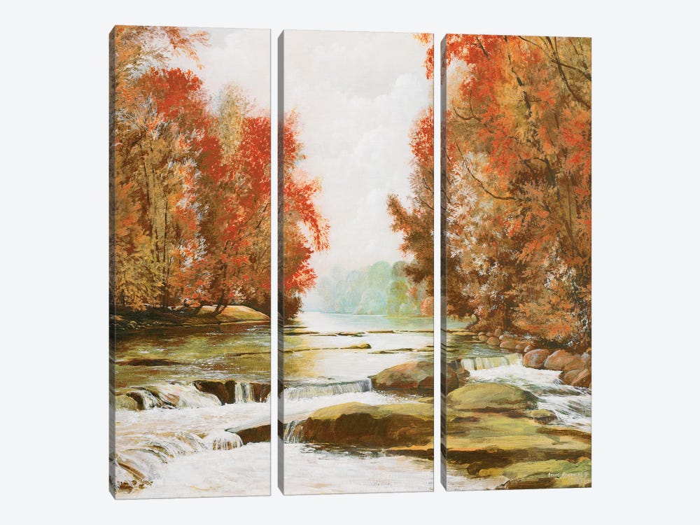 Autumn at Firemen's Park by Bruce Nawrocke 3-piece Canvas Print