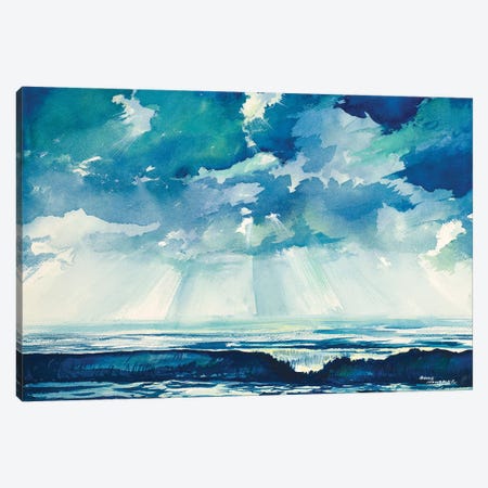 Clouds And Ocean Canvas Print #BNA61} by Bruce Nawrocke Canvas Art Print