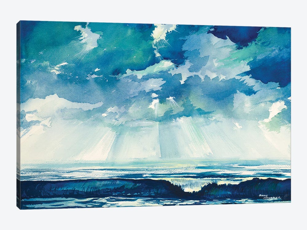 Clouds And Ocean by Bruce Nawrocke 1-piece Canvas Print
