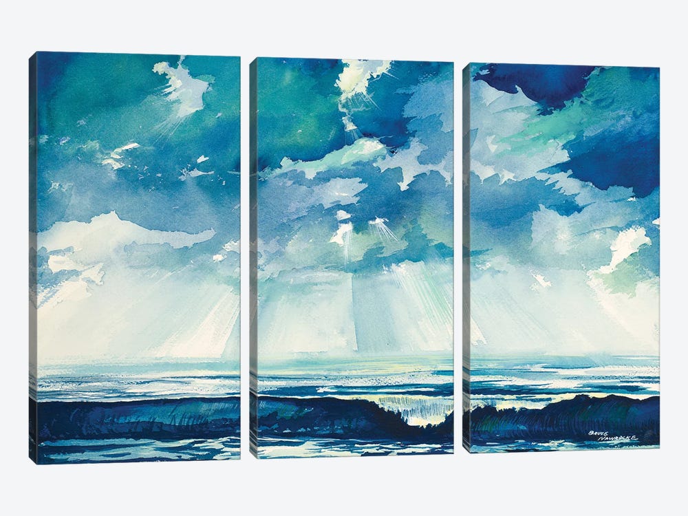 Clouds And Ocean by Bruce Nawrocke 3-piece Art Print