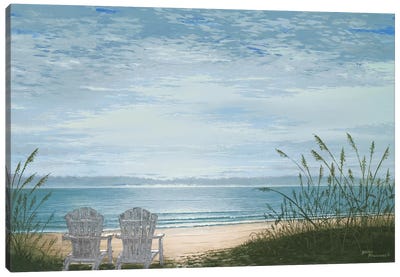 Beach Chairs Canvas Art Print - Scenic & Landscape Art