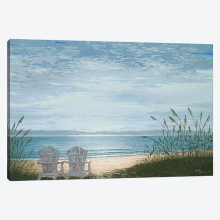 Beach Chairs Canvas Print #BNA6} by Bruce Nawrocke Canvas Wall Art