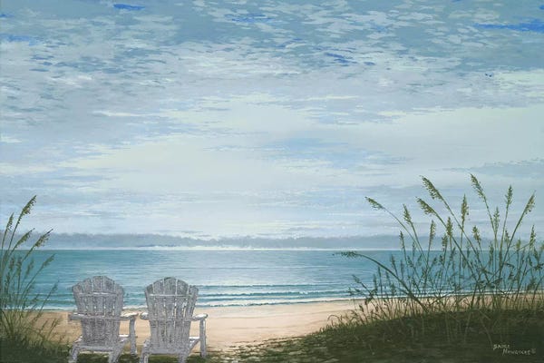 Large Scenic & Landscape Art - Canvas Prints: Beach Chairs by Bruce Nawrocke