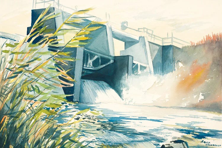Industrial Dam by Bruce Nawrocke wall art