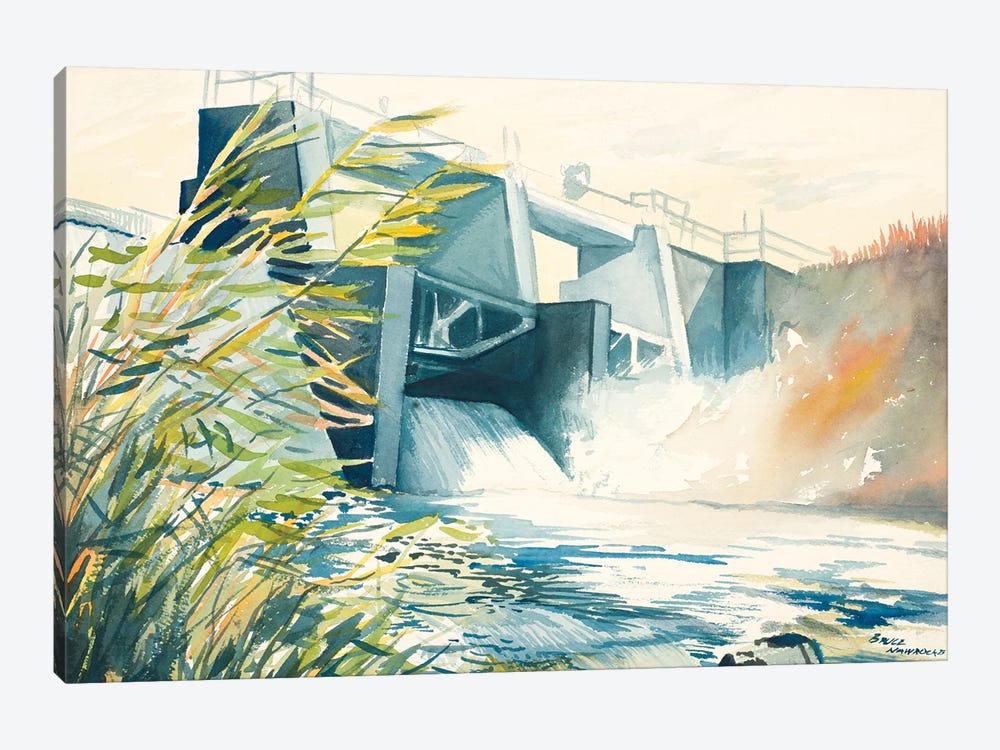Industrial Dam by Bruce Nawrocke 1-piece Art Print