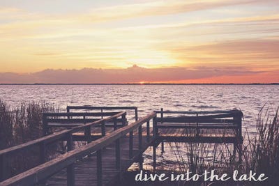 Dive Into the Lake by Bruce Nawrocke framed canvas print