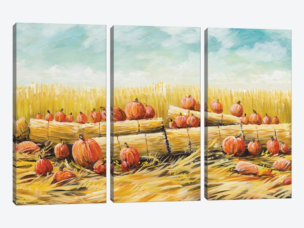 Pumpkin Patch by Bruce Nawrocke 3-piece Art Print