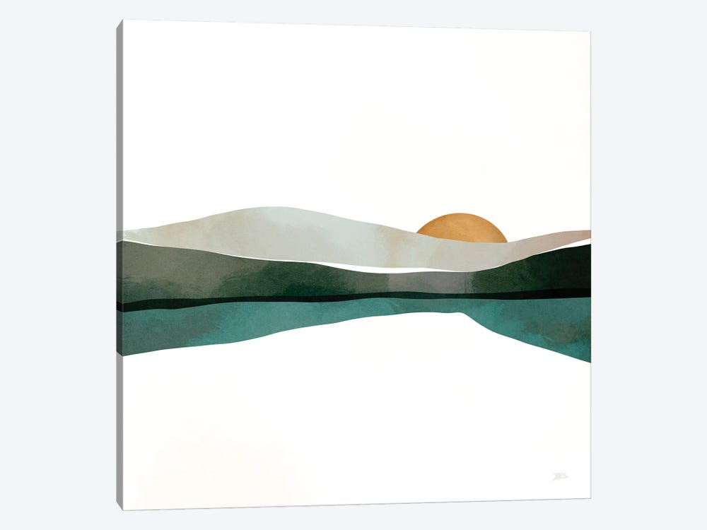 Teal Sunset by Bria Nicole 1-piece Canvas Print