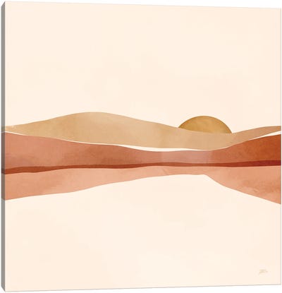 Blush Sunset Canvas Art Print - Minimalist Rooms