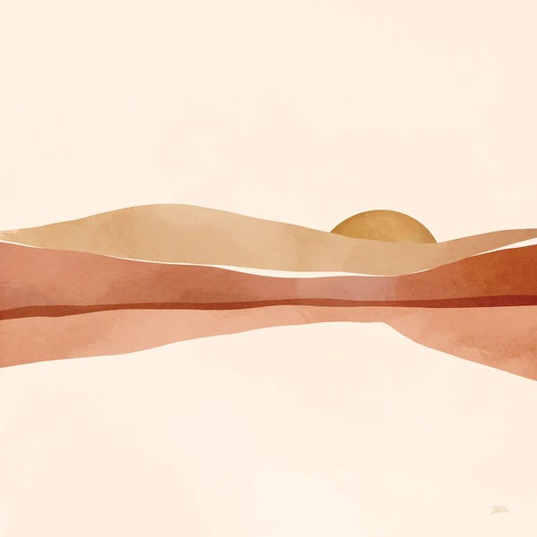 Large Minimalist Art - Canvas Prints: Blush Sunset by Bria Nicole