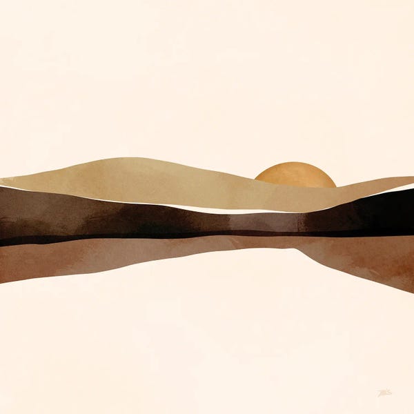 Large Minimalist Art - Canvas Prints: Mocha Sunset by Bria Nicole