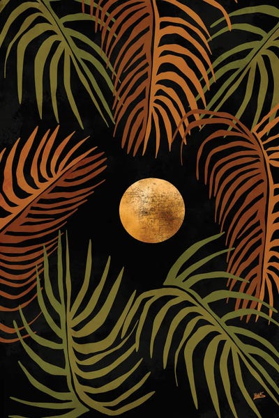 Large Minimalist Art - Canvas Prints: Tropical Night by Bria Nicole