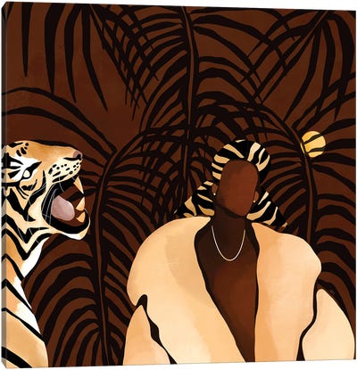 In the Wild (brown) Canvas Art Print - Bria Nicole