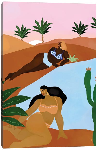 Desert Dreaming Canvas Art Print - Women's Swimsuit & Bikini Art