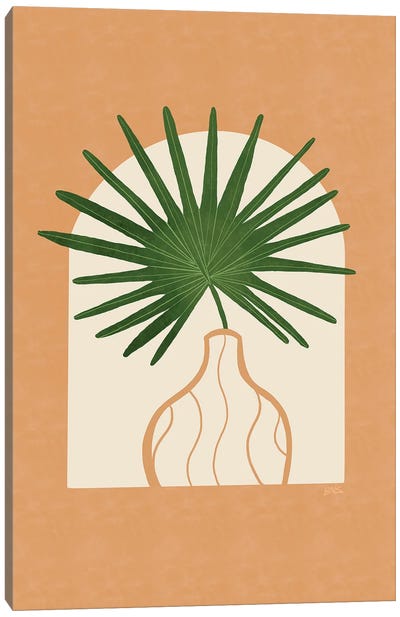 Fan Palm II Canvas Art Print - Tropical Leaf Art