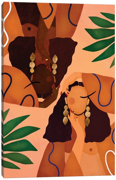 Jungle Girls Canvas Art Print - Tropical Décor