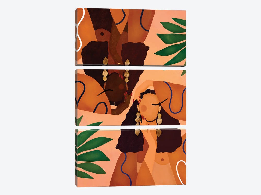 Jungle Girls 3-piece Canvas Print