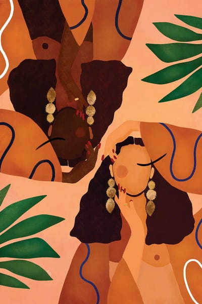 Large Floral & Botanical Art - Canvas Prints: Jungle Girls by Bria Nicole