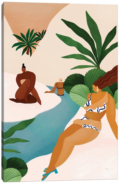 Desert Oasis Canvas Art Print - Women's Swimsuit & Bikini Art