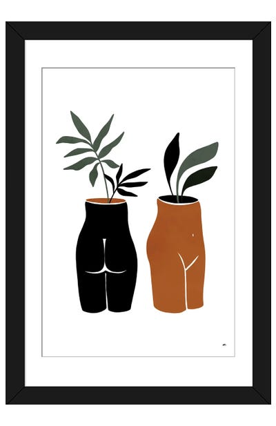 Nude Planters Paper Art Print - Bria Nicole